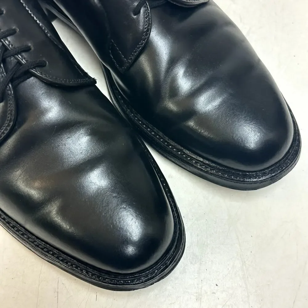 NEW HEELS Alden Black Shell Cordovan Plain Toe Blucher CUSTOM RARE MiUSA 10 B